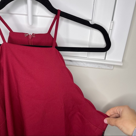 NWT Lulu's Endlessly Endearing Wine Red Dress - Picture 7 of 7
